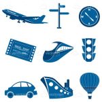 Transportation and Vehicles Icon Set